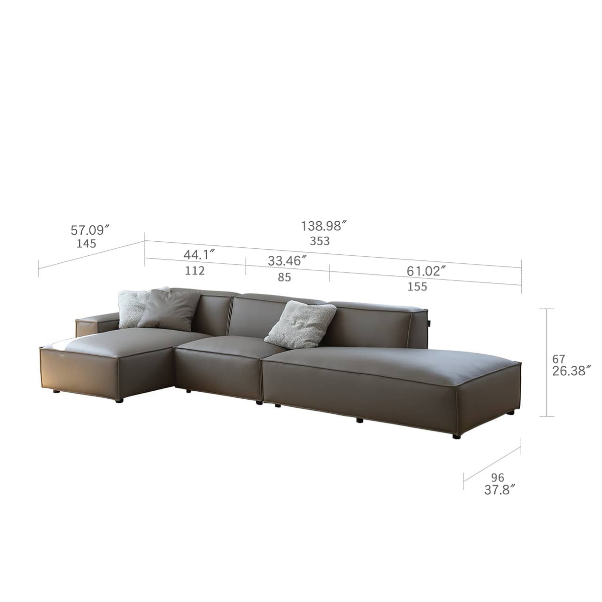 Luxury Off-White Sofa with Pine Frame & Scratch-Resistant Fabric - Ultra Plush Down Seating my-359