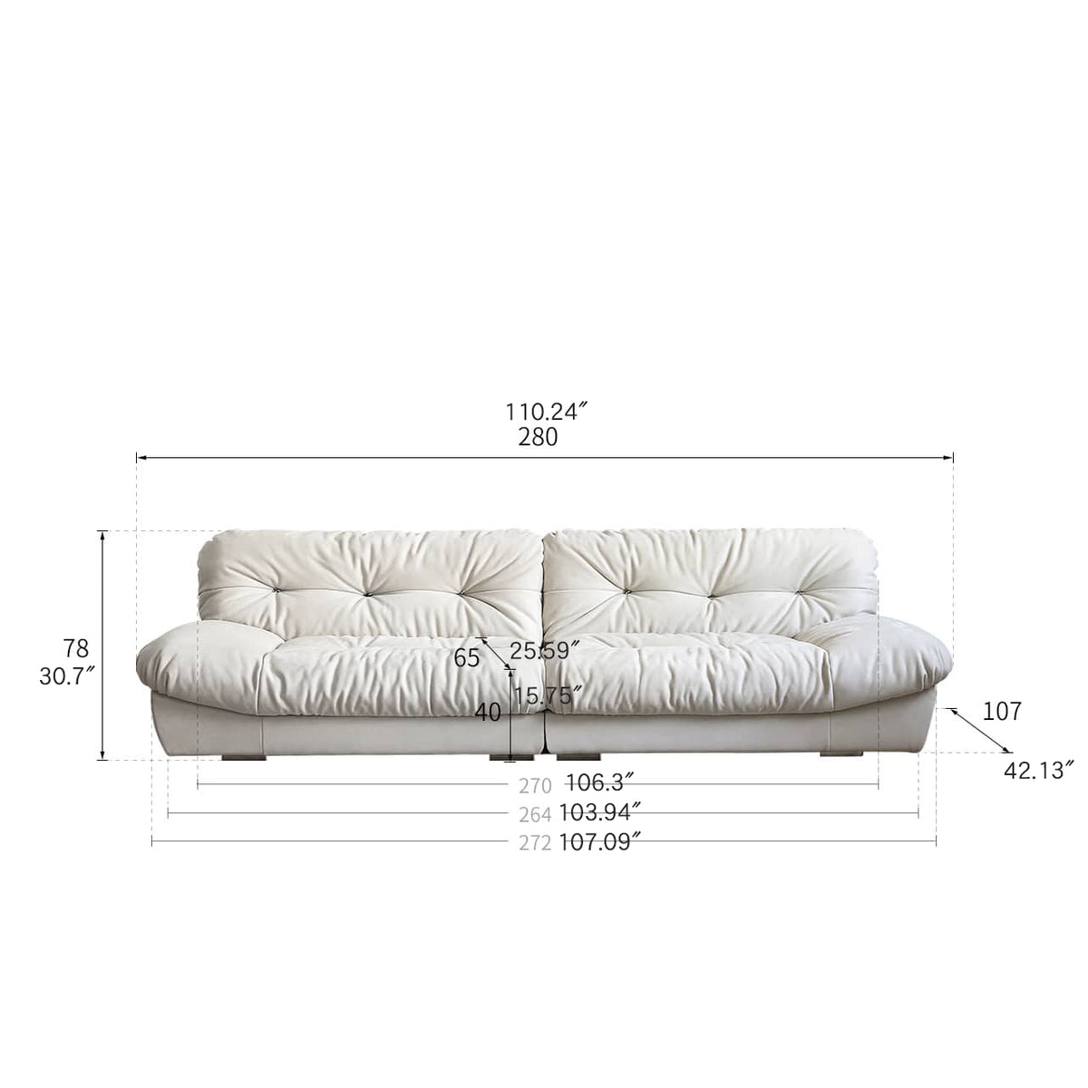 Luxurious Pine Suede Sofa in Elegant White - Perfect for Any Home Decor my-360