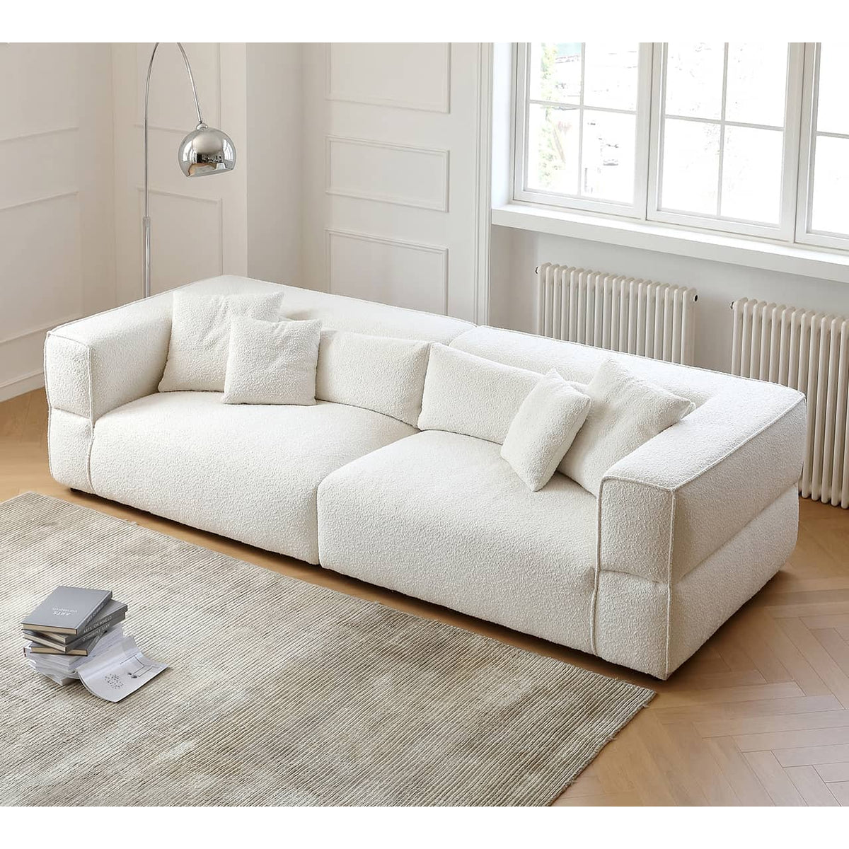 Luxurious White Pine Down Sofa - Ultimate Comfort and Style my-367