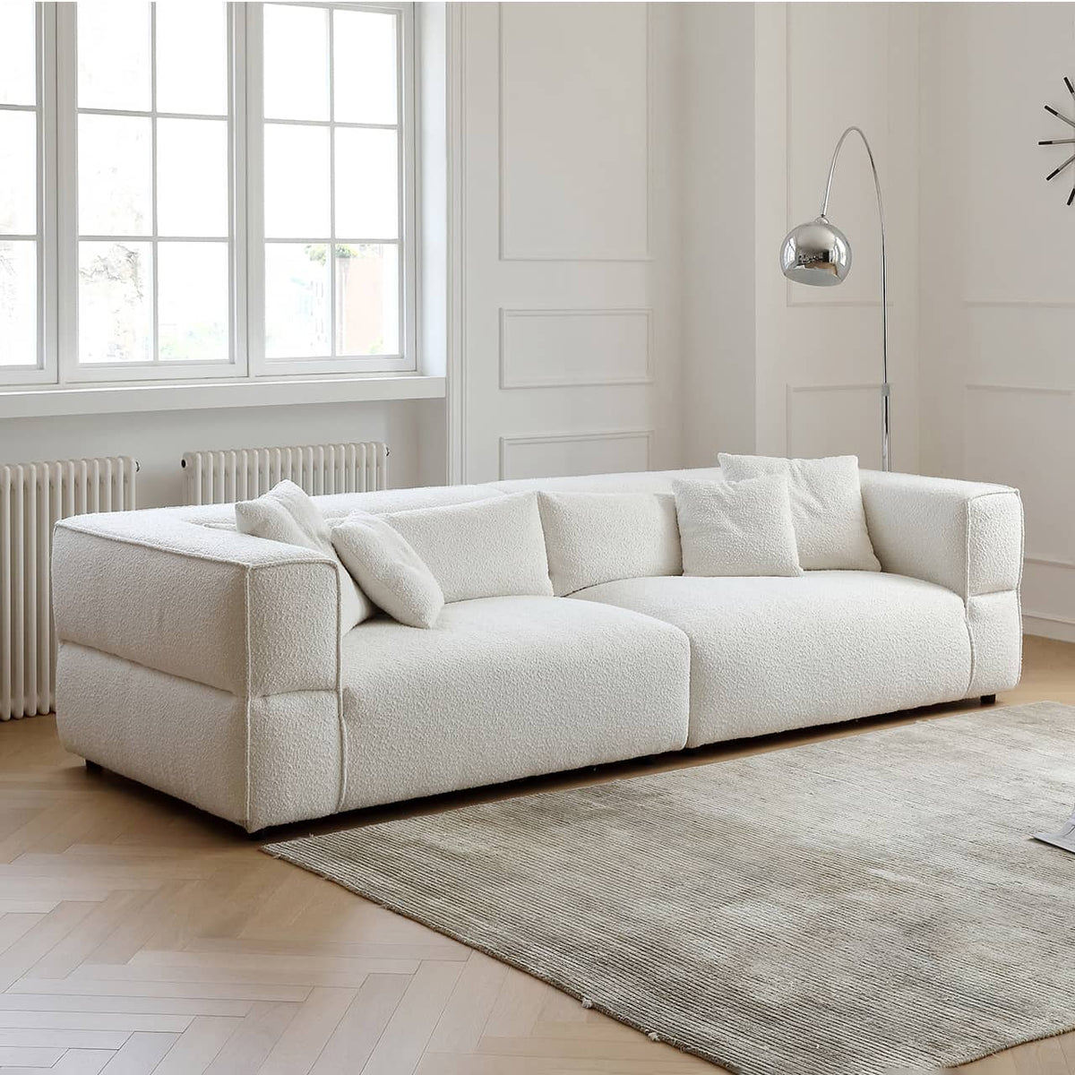 Luxurious White Pine Down Sofa - Ultimate Comfort and Style my-367