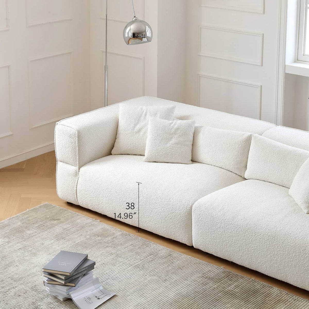 Luxurious White Pine Down Sofa - Ultimate Comfort and Style my-367