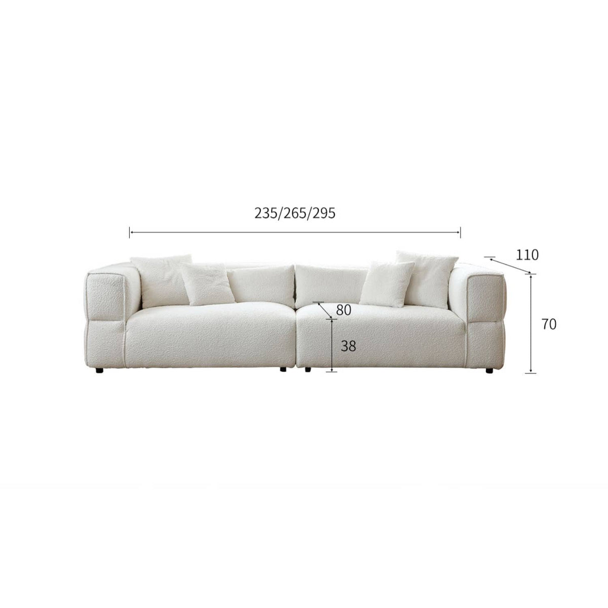 Luxurious White Pine Down Sofa - Ultimate Comfort and Style my-367