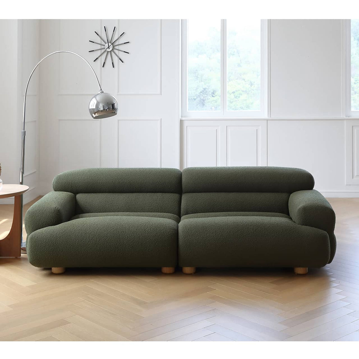 Luxurious Dark Green Pine Sofa - Elegant Comfort for Your Living Room my-369