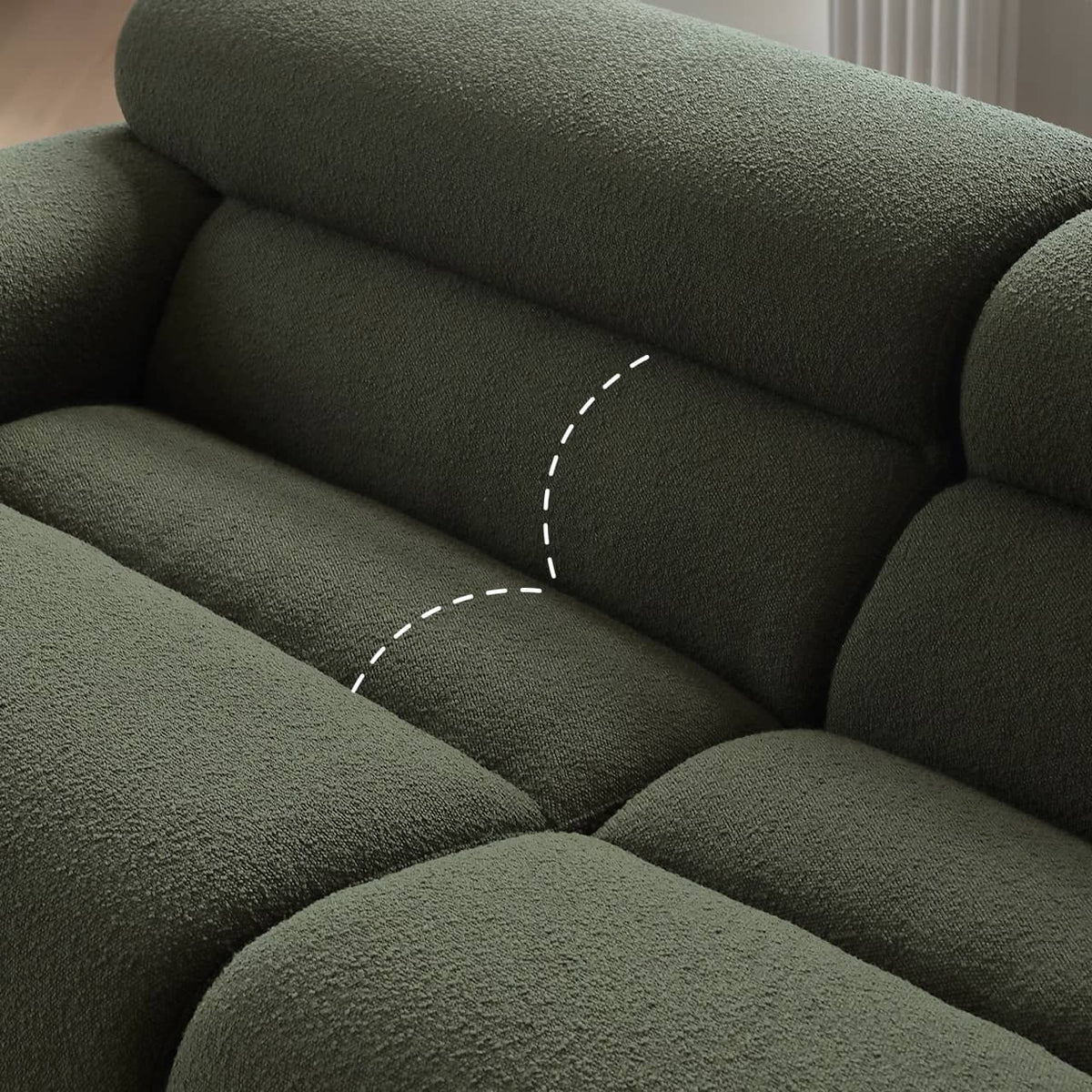 Luxurious Dark Green Pine Sofa - Elegant Comfort for Your Living Room my-369