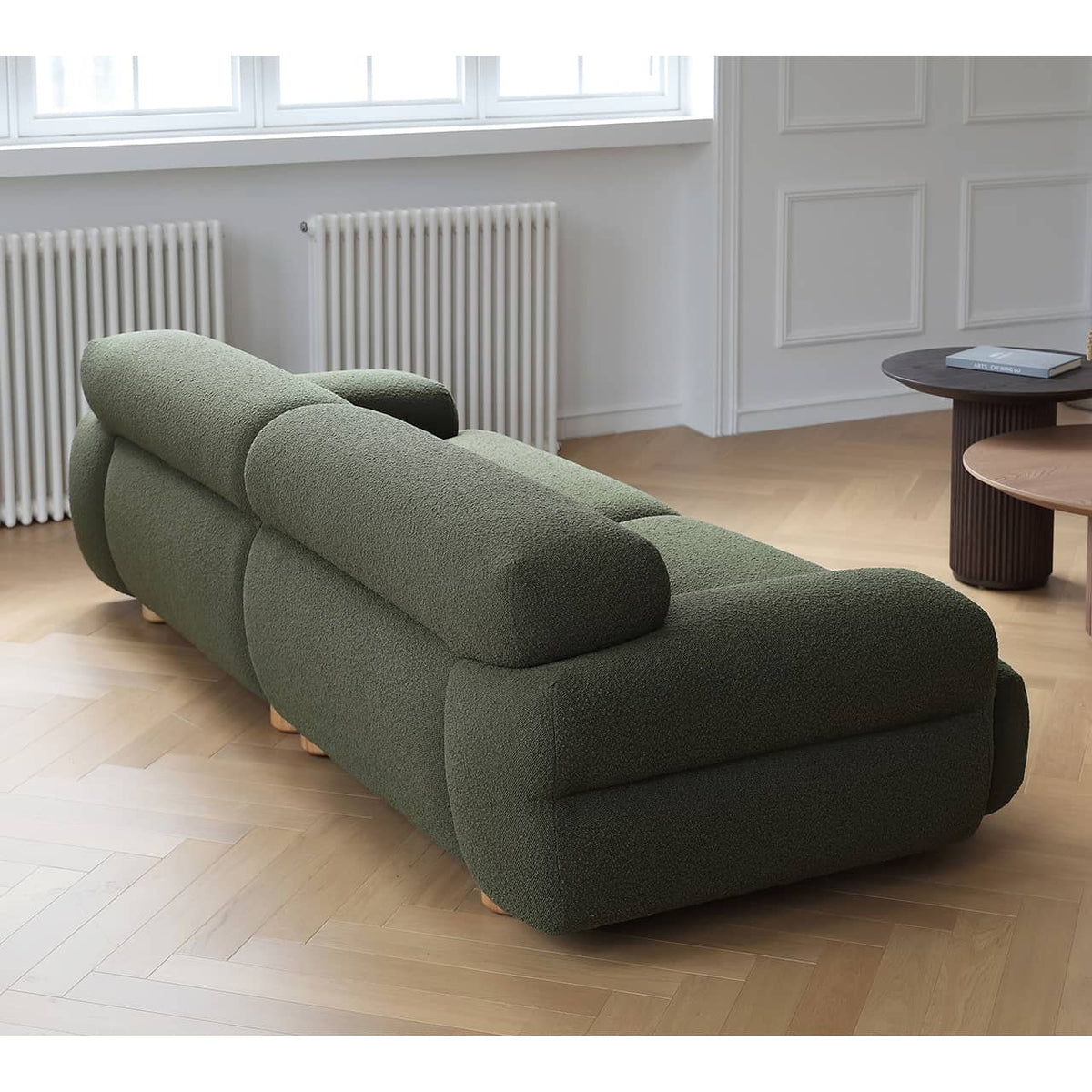 Luxurious Dark Green Pine Sofa - Elegant Comfort for Your Living Room my-369