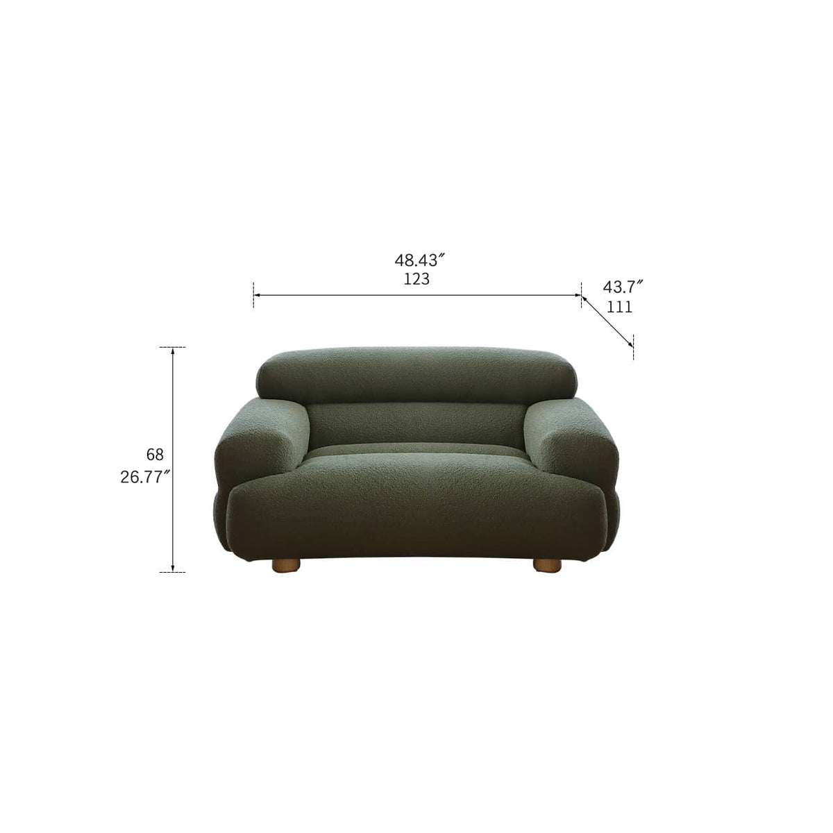 Luxurious Dark Green Pine Sofa - Elegant Comfort for Your Living Room my-369