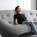 Modern Quilted Light Gray Pine Sofa - Stylish and Comfortable Living Room Furniture my-370