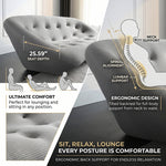 Modern Gray Shell-Inspired Sofa, Italian Minimalist Irregular Couch for Living Room my-370