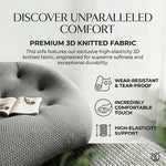 Modern Gray Shell-Inspired Sofa, Italian Minimalist Irregular Couch for Living Room my-370