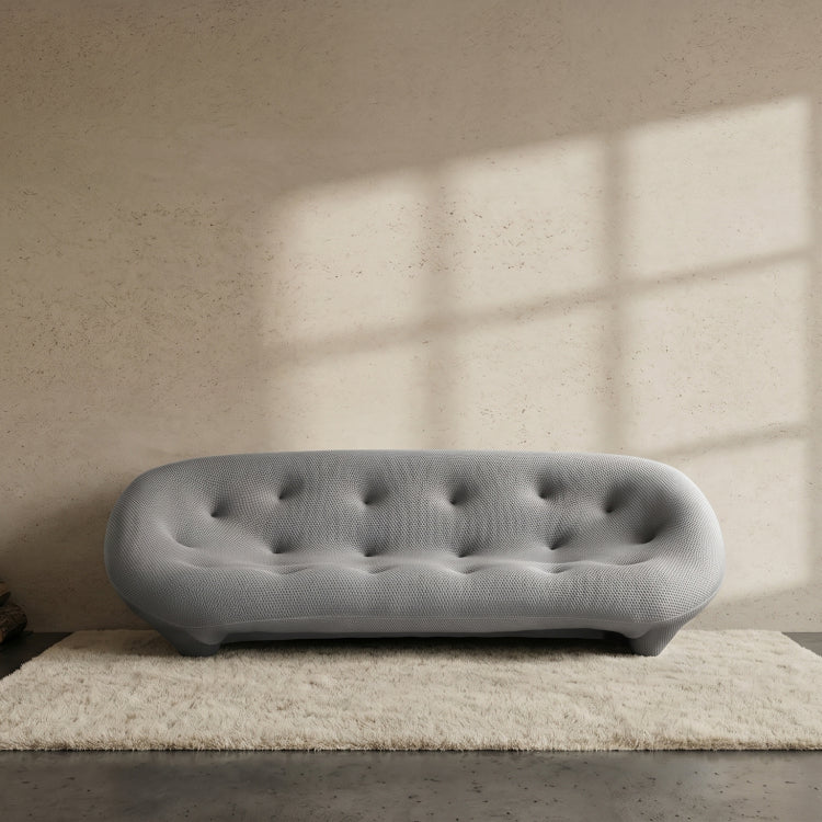 Modern Gray Shell-Inspired Sofa, Italian Minimalist Irregular Couch for Living Room my-370