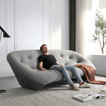 Modern Gray Shell-Inspired Sofa, Italian Minimalist Irregular Couch for Living Room my-370