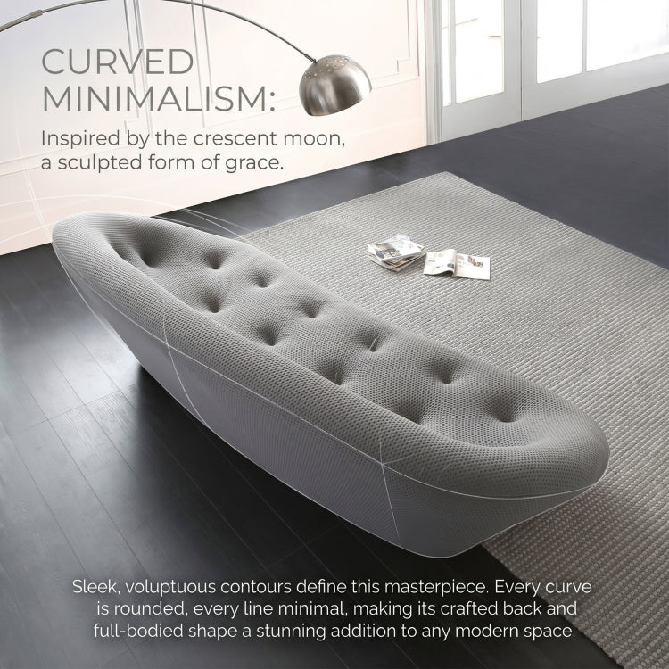 Modern Gray Shell-Inspired Sofa, Italian Minimalist Irregular Couch for Living Room my-370