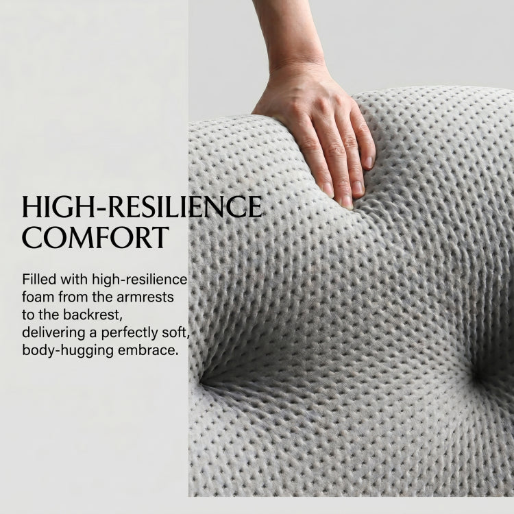 Modern Gray Shell-Inspired Sofa, Italian Minimalist Irregular Couch for Living Room my-370