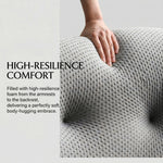 Modern Gray Shell-Inspired Sofa, Italian Minimalist Irregular Couch for Living Room my-370