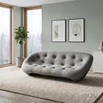 Modern Gray Shell-Inspired Sofa, Italian Minimalist Irregular Couch for Living Room my-370