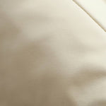 Luxurious Off-White Pine Leather Sofa with Plush Down Cushions and Sleek Stainless Steel Accents my-372