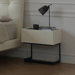 Stylish Bed Frame with Light Brown Pine and Leather Finish my-376