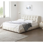 Luxurious White Pine Bed with Faux Lambswool and Silk Floss Comfort my-378