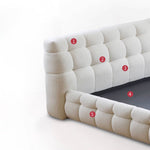 Luxurious White Pine Bed with Faux Lambswool and Silk Floss Comfort my-378