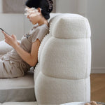 Luxurious White Pine Bed with Faux Lambswool and Silk Floss Comfort my-378