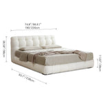 Luxurious White Pine Bed with Faux Lambswool and Silk Floss Comfort my-378