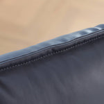 Luxurious Black Pine Bed with Leather Upholstery and Silk Floss Comfort my-381