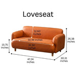 Colorful Low-Leg Tech Fabric Sofa, 2/3-Seater Couch for Small Living Room qm-1