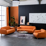 Colorful Low-Leg Tech Fabric Sofa, 2/3-Seater Couch for Small Living Room qm-1