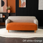 Colorful Low-Leg Tech Fabric Sofa, 2/3-Seater Couch for Small Living Room qm-1