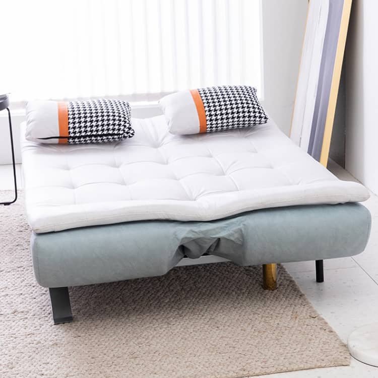 Sleek Modern Sofa in Off-White, Light Brown, Yellow, Orange, Gray, Mint Green with Techno Fabric & Cotton Upholstery qm-10