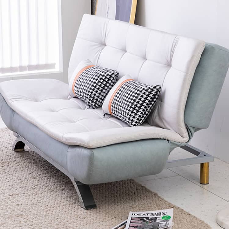 Sleek Modern Sofa in Off-White, Light Brown, Yellow, Orange, Gray, Mint Green with Techno Fabric & Cotton Upholstery qm-10