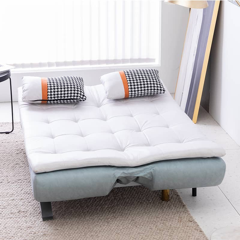 Sleek Modern Sofa in Off-White, Light Brown, Yellow, Orange, Gray, Mint Green with Techno Fabric & Cotton Upholstery qm-10