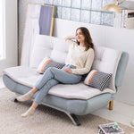 Sleek Foldable Fabric Sofa Bed, 2-Seater Convertible Sleeper Couch for Small Spaces & Livingroom qm-10