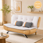 Sleek Foldable Fabric Sofa Bed, 2-Seater Convertible Sleeper Couch for Small Spaces & Livingroom qm-10