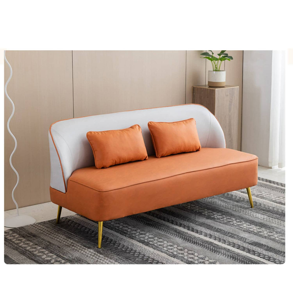 Modern Multi-Color Sofa: Gray, Yellow, Off-White, Dark Green, Orange - Premium Techno Fabric & Cotton, Wood Frame qm-13
