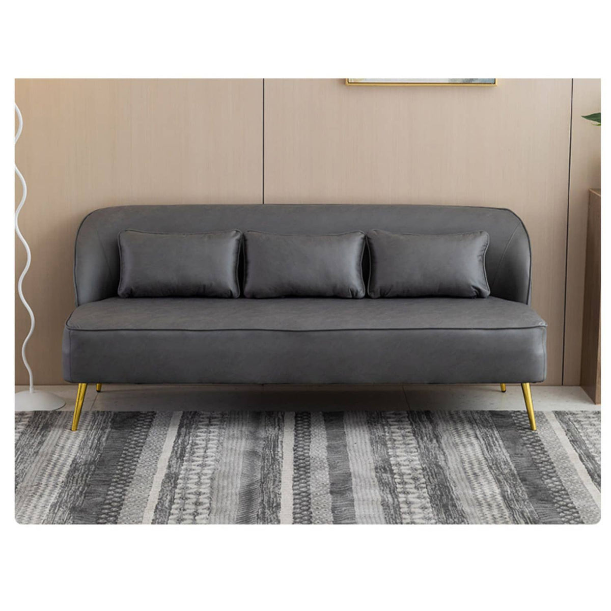 Modern Multi-Color Sofa: Gray, Yellow, Off-White, Dark Green, Orange - Premium Techno Fabric & Cotton, Wood Frame qm-13