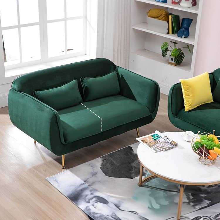 Vibrant Multi-Color Sofa Collection: Emerald Blue, Grass Green, Brick Red & Mint Wood with Techno Fabric qm-3