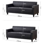 Luxurious PU Leather Sofa - Versatile Colors: Black, Light Brown, Off White, Wine Red, and Orange qm-4