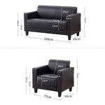 Luxurious PU Leather Sofa - Versatile Colors: Black, Light Brown, Off White, Wine Red, and Orange qm-4