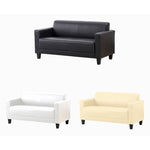 Luxurious PU Leather Sofa - Versatile Colors: Black, Light Brown, Off White, Wine Red, and Orange qm-4
