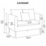 Nordic Tech Fabric Sofa, Colorful 2/3-Seater Couch for Small Living Room qm-5