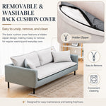 Nordic Tech Fabric Sofa, Colorful 2/3-Seater Couch for Small Living Room qm-5