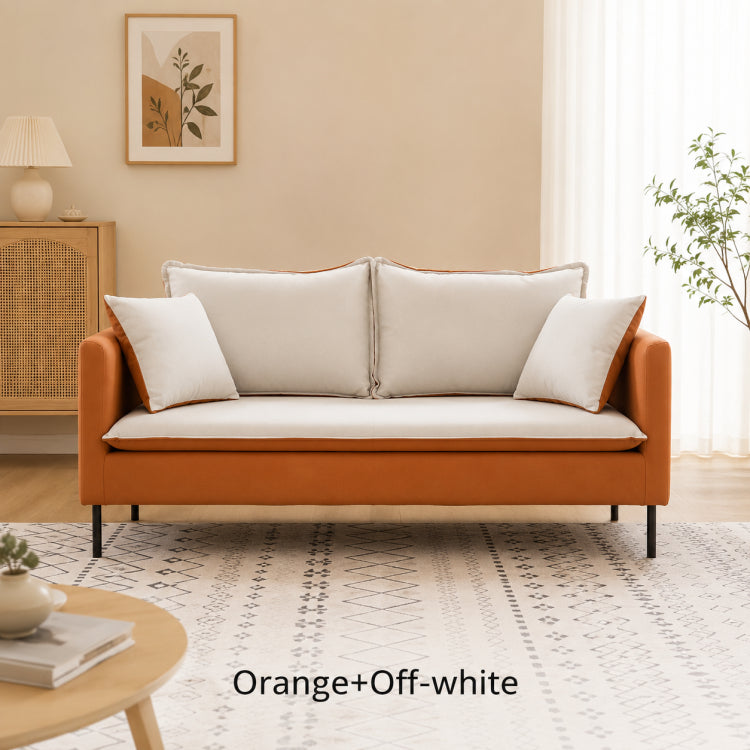 Nordic Tech Fabric Sofa, Colorful 2/3-Seater Couch for Small Living Room qm-5