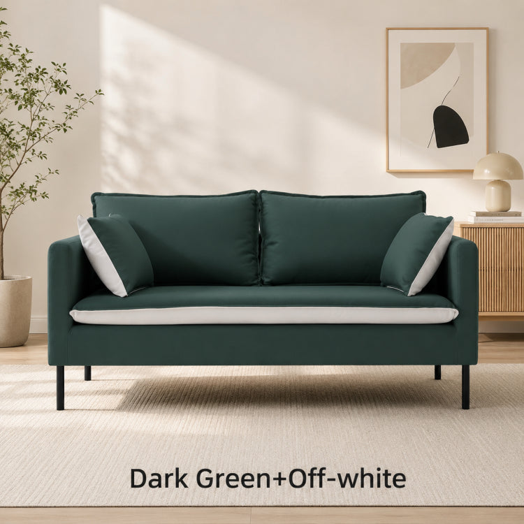 Nordic Tech Fabric Sofa, Colorful 2/3-Seater Couch for Small Living Room qm-5