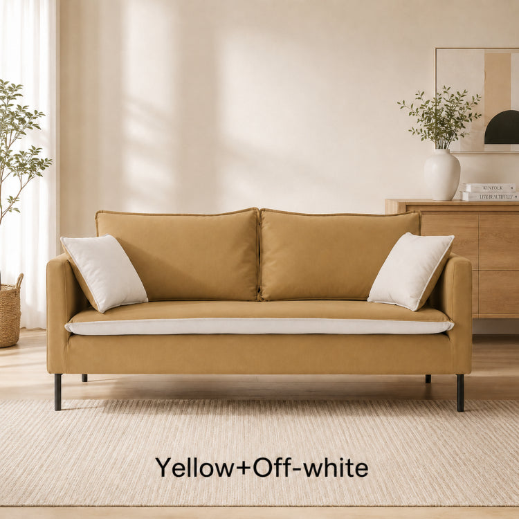 Nordic Tech Fabric Sofa, Colorful 2/3-Seater Couch for Small Living Room qm-5