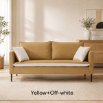 Nordic Tech Fabric Sofa, Colorful 2/3-Seater Couch for Small Living Room qm-5