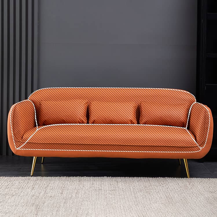 Stylish Multi-Color Sofa: Orange, Dark Green, Blue, Khaki & Brown Techno Fabric Cotton Blend qm-9