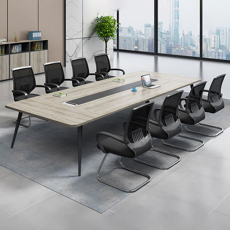 Sleek & Stylish White Dark Gray Particle Board Table for Modern Interiors qs-152