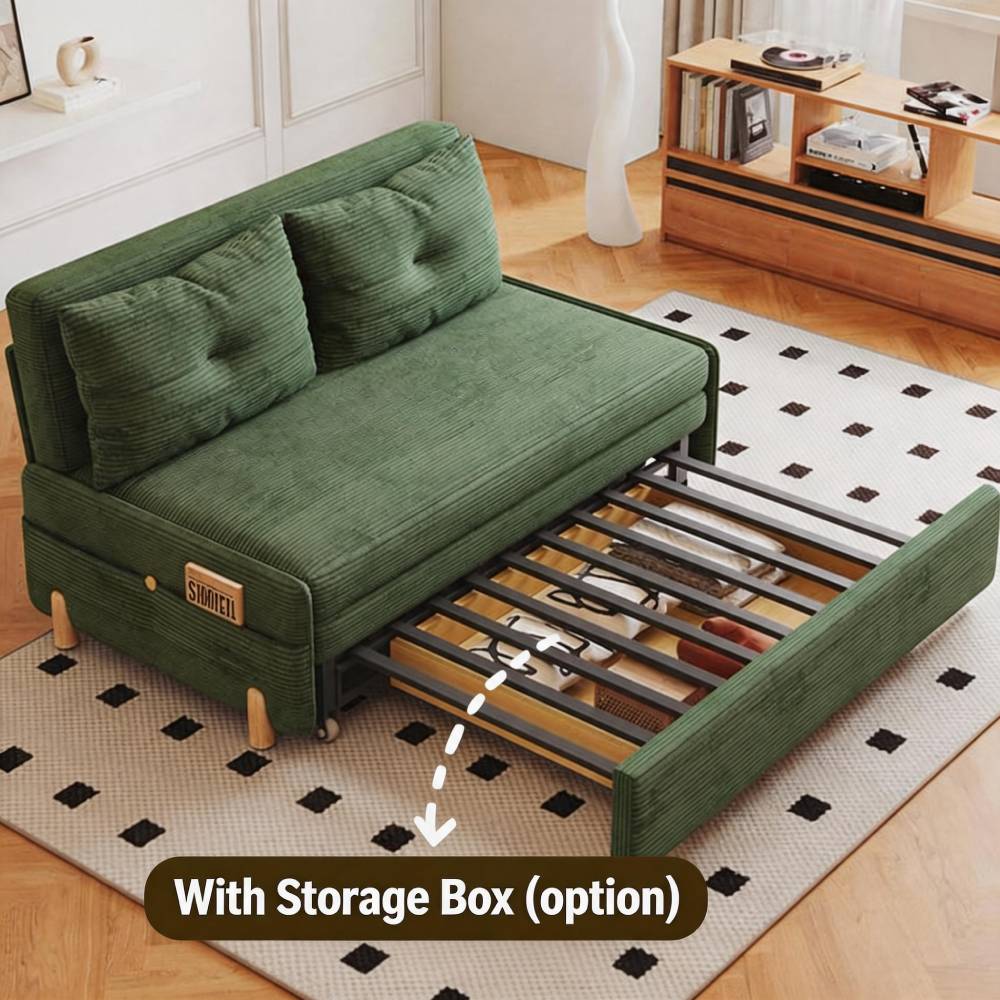 Stylish Solid Wood Corduroy Sofa in Elegant Green - Perfect for Modern Living Rooms fdh-3110（副本）