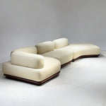 Italian Modern Minimalist Curved Solid Wood Leather Sofa, Soft Cream-Tone Luxury Couch sz-0207-46